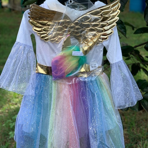 Kids' Rainbow Unicorn Halloween Costume Dress New - Picture 4 of 12